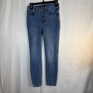 Women’s J Crew 9 High Rise Medium Wash Skinny Denim Jeans Size 25 Preowned